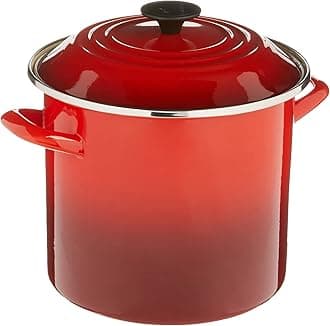 Le Creuset Enamel On Steel Stockpot, 8 qt., Cerise
