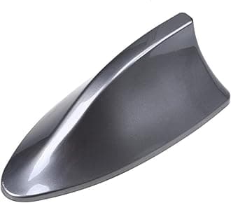 Possbay Car Shark Fin Antenna, AM FM Radio Signal Aerial Adhesive Tape Base for BMW Auto SUV Truck Van (Gray)