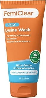 FemiClear® Ultra-Gentle Feminine Wash – Made with Lysine & Lemon Balm for Feminine Hygiene, Essentials for Vaginal Health (6FL oz)