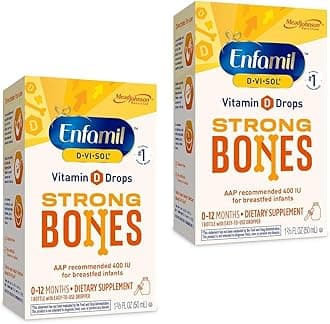 Baby Vitamin D-Vi-Sol Liquid Vitamin D Drops, Supports Strong Teeth & Bone Development, 50mL Bottle (Pack of 2)