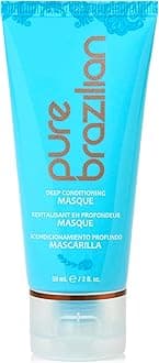 Pure Brazilian Deep Conditioning Masque with Brazilian Keratin, Acai & Arginine, Deep Conditioner Hair Treatment, 2 Fl Oz