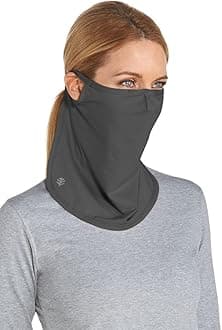 UV Face Shield - UPF 50+ Sun Protection - Crestone in Charcoal Heather