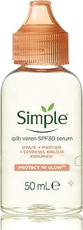 Simple Protect 'N' Glow Radiance Booster SPF 30 For Glowing Skin Invisible Sun Protection 50 ml