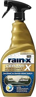 Rain-X Pro Cerami-X Glass Cleaner + Water Repellent 16oz 630178 Ceramic Coach while Glass Cleaning...
