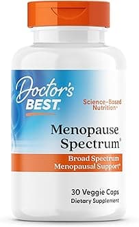 Doctor's Best Menopause Spectrum with EstroG-100 - Menopause Support Supplement for Women, Hot Flashes & Night Sweats Support, Helps Dryness, Gluten Free, Soy Free, Vegan Capsules - 30 Veg Caps