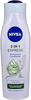 Nivea 2-in-1 Care Express Mild Shampoo and Conditioner (250 ml), Intensive Nourishing Shampoo with Aloe Vera, Hair Shampoo for Care in No Time at All
