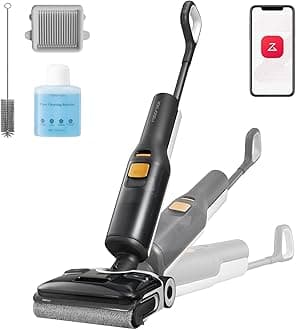 F25 XT Wet Dry Vacuum Cleaner, Cordless Vacuum Mop All in One for Hard Floor, 20000Pa Hardwood Floor Cleaner with Zero Tangle, 194°F Hot Air Flash Drying Electric Mop, 180° Lie Flat, WiFi