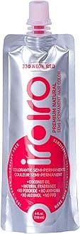 IROIRO Premium Natural Semi-Permanent Hair Color 330 Neon Red (4oz)