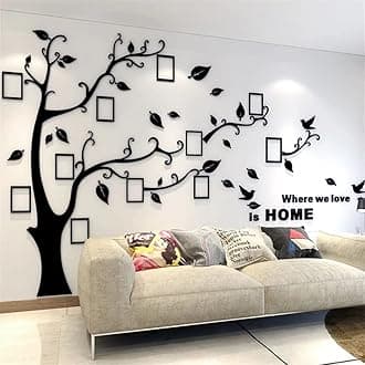 3D Tree Wall Stickers - DIY Photo Frame Tree Wall Decal Family Photo Frame Sticker Murals Wall Decor Living Room Bedroom TV Background Home Decorations