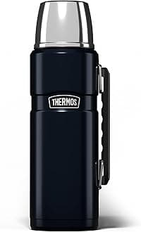 THERMOS Stainless King Flask, Midnight Blue, 1.2 L, 183267, 33.6 x 11.99 x 33.6 cm