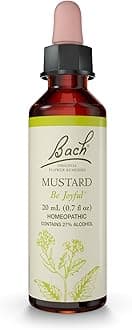 Bach Original Flower Remedies, Mustard - Be Joyful - Natural Homeopathic Flower Essence for Emotional Balance - Vegan, Gluten Free, Sugar Free - 20mL Dropper