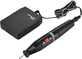 Portable Precision Electric Engraving Pen Engraver DIY Carve Graver Machine Tools Battery Powered with Strong Diamond Tip Bit for Jewellery Metal Plastic Glass Ceramic Stone Engraving Educatio