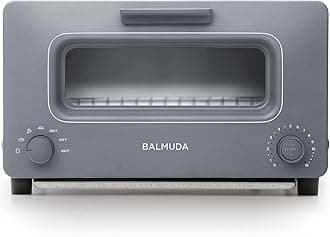 BALMUDA The Toaster | Steam Oven Toaster | Compact Size 14.1" W x 12.6" D x 8.2" H | 5 Cooking Modes: Sandwich Bread, Artisan Bread, Pizza & Pastry, Oven | Baking Pan Included | US Version | Gray