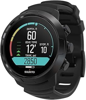 Suunto D5 All Black Dive Computerwith Color Screen and Exchangeable Straps