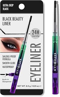 BEPHOLAN Black Eyeliner Pencils,Waterproof Gel Eyeliner Pencil Black Waterline Eye Liner Pen for Women Waterproof Smudge Proof Long-lasting (BLACK)
