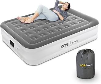 Cosi Home King Sized Air Bed - Premium King Inflatable Mattress With a Built-in Electric Pump, Integrated Raised Pillow and Storage Bag