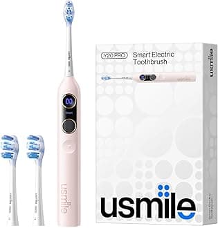 Y20PRO Electric Toothbrush, AI-Powered Smart Toothbrush with AM/PM Auto Mode, 4 Brushing Modes, 90-Day Battery, App Control, Real-Time 3D Map, 2 Brush Heads Included(Sakura Pink)