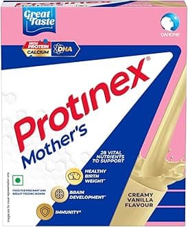 Protinex Mother's Nutritional Mix - (Vanilla Flavor, 200 Gm/250 Gm, BIB) with 24 Vital Nutrients to Support Healthy Birth Weight, Brain Development & Immunity[weight may vary]