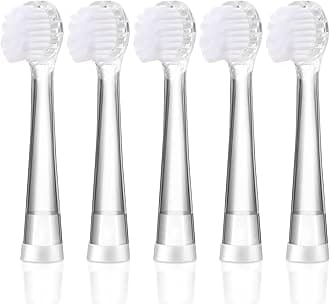 Baby Toothbrush Heads Compatible with Seago SG-513/SG-977/EK6, Compatible with Dada-Tech-BB1/977/K6, Compatible with Brush-Baby WildOnes/KIDZSONIC(8-18 Month)