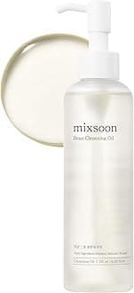 mixsoon Bean Cleansing Oil - Lightweight Oil Deep Cleansing and Makeup Blackhead Remover, Fermented Bean, Hydrating and Balancing for Smooth Skin 195ml / 6.59 fl.oz. Korean Glass Skin Care