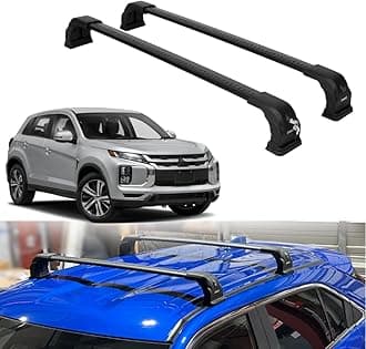 ERKUL Roof Rack Cross Bars for Mitsubishi Outlander Sport 2011-2025 | Aluminum Crossbars with Anti Theft Lock for Rooftop | Compatible with Fixed Points Roofs - Black