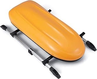 AXspeed RC Roof-box with Rack Luggage Box Luggage Carrier with Rail Bar for 1/10 TRX4 TRX6 Crawler Car (Yellow)