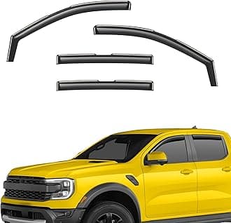 Extra Durable Window Deflectors in-Channel Window Visors Rain Guards Fit for Ford Ranger 2024-2026 SuperCrew, Sun Visors, Wind Vent for Shades, Exterior Car Accessories - 4pcs. AG0748