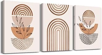 Boho Wall Decor Living Room Canvas Wall Art For Bedroom Abstract Line Wall Paintings Wall Decorations For Office Abstract Prints Artwork Room Wall Pictures Kitchen Home Decoration 3 Piece Set