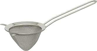 HIC Kitchen Double-Ear Conical Tea Strainer, 18/8 Stainless Steel, 3-Inch, For Straining Brewed Loose Leaf Tea And Mulled Beverages