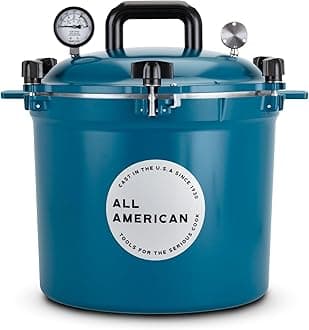 All American 1930-21.5qt Pressure Cooker/Canner (The 921), Berry Blue - Exclusive Metal-to-Metal Sealing System - Suitable for Gas, Electric, or Flat Top Stoves - Made in the USA