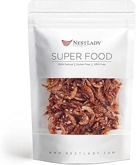 NESTLADY ROASTED SAKURA SHRIMP 40g - 100% Natural, Dried shrimp, Dried seafood snack, Resealable bag, NON GMO, Ready to eat