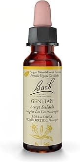 Bach Original Flower Remedies, Gentian for Accepting Setbacks (Non-Alcohol Formula), Natural Homeopathic Flower Essence, Holistic Wellness and Stress Relief, Vegan, 10mL Dropper