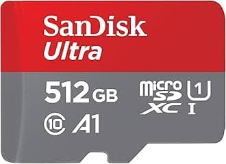 512GB Ultra microSDXC UHS-I Memory Card with Adapter - Up to 150MB/s, C10, U1, Full HD, A1, MicroSD Card - SDSQUAC-512G-GN6MA