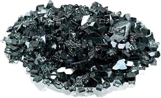 R H LIFESTYLE Fire Pits for Resin Art | High Luster Glass Used Specially for Resin/Geode Art | Aquarium Garden Decoration. Light Black 6mm/900G