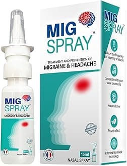 Migraine & Sinus Relief Medicine Nasal Spray 15ml – Fast-Acting Migraine Headache Relief, Sinus Pain & Pressure Treatment, Natural Plant Extract Herbal Formula, Drug-Free, Non-Drowsy Daily Prevention, Instant Cooling Relief for Adults, Men, Women & Kids, European Developed