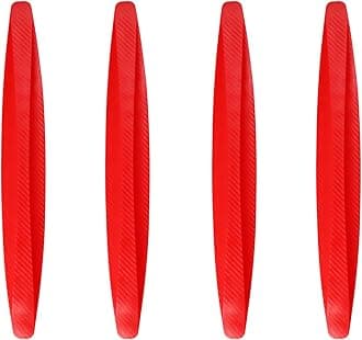 4 Packs Car Bumper Protector Strip,Front and Back Corner Bumper Guard for Car Anti Collision Strips,Universal Bumper Protector Trim Tape 40x5CM (Red)