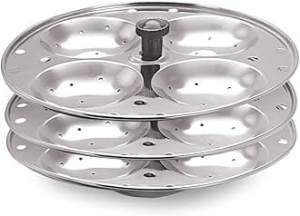 3 Plates Stainless Steel Idli Stand/Idli Maker Makes 12 Idlis At Once.
