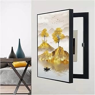 Decorative Painting of Meter Electric Meter Decorative Painting Cover Poster Mural Frame Home Living Room Wall Art(Black,50x70cm)