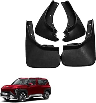 Autokaar O E Type Car Mud Flap Box Shape Splash Protection Guard Tyre Flap Complete Set of Front & Rear Tires for Kia Syros 2025