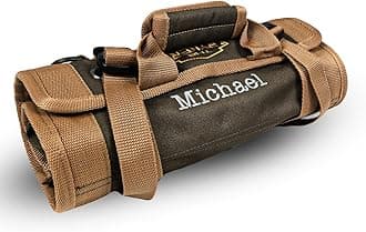 The Ryker Roll Up Tool Bag Organizer - Personalized Customized Name Gifts for Him/Men/Dad Gifts Roll Up Small Tool Bag Organizer Tools Bags gift for Mechanic, Electrician, Plumber or Hobbyist