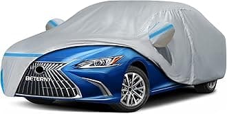 Car Cover for 2001-2025 Lexus ES ES300 ES330 ES350 ES300h, Waterproof Custom-fit All Weather Sun Rain UV Dust Snow Protection Outdoor ES350 Car Cover with Door Zipper and Cotton Lining-Grey