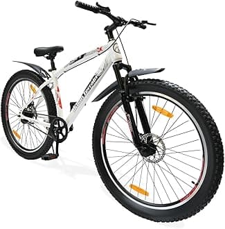 Urban Terrain Bolt Pro Cycle/Bicycle MTB 27.5T Single Speed with Front Suspension & Dual Disc Brake Bicycle for Men/Boys Mountain Bike | Ideal for 15+ Years,Unisex, Frame Size :17.5 inch (White)