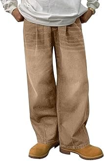 Mens Baggy Jeans for Men Women Y2k Skater Vintage Plain Pants Casual Wide Leg Jeans Loose Fit Denim Jeans