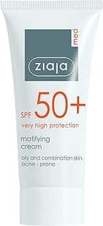 Ziaja Med Spf 50+ Matifying Cream/Oily & Combination Skin, Acne Prone 50Ml