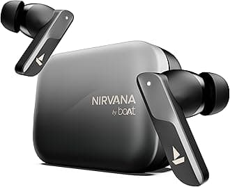 Boat Nirvana X TWS,Knowles Dual Drivers, Hi-Res Audio LDAC, App Support,4Mic ENx,Dual Pair,Spatial Audio,Fast Charge, Bluetooth Earbuds, TWS Ear Buds Wireless Earphones with mic (Cosmic Onyx)