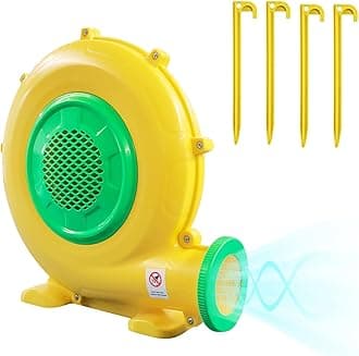 750W Bounce House Blower, Powerful Air Blower for Inflatables, Portable Bubble House Blower Pump Fan for Inflatable Bouncy Castle, Jumper, Water Slide, Leaf Blower Corded(750Watt 1HP)