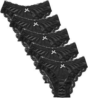 Cheeky Panties for Women Sexy Womens Lace Underwear Seamless Satin Panties Ladies No Show Breathable Hipster Panty