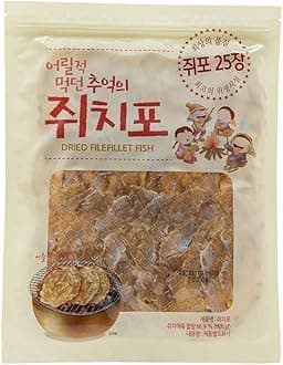Filefish Fillet Jerky [ Korean Snacks ] Korean Roasted File Fish Jerky, High in Protein and Essential Acids, Dried Fish Snack [ 쥐포, 쥐치포 ] 250 Grams