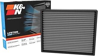 K&N LIFETIME Cabin Air Filter: Premium, Washable, Clean Air for your Cabin: Compatible with 2021-2024 Ford/Volkswagon: Bronco, Everest, Ranger, Amarok, VF2078