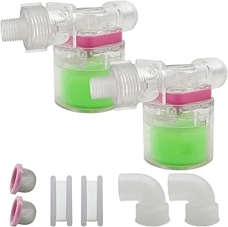 Transparency Water Float Valve, Water Level Control Water Tank Traditional Float Valve Upgrade (1/2” to 1/4“ SIDE)